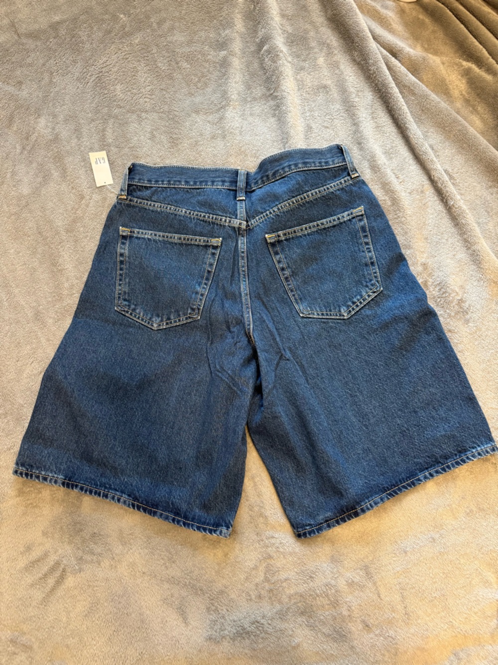 GAP Mid Rise Longline Denim Shorts - Picture 6 of 9